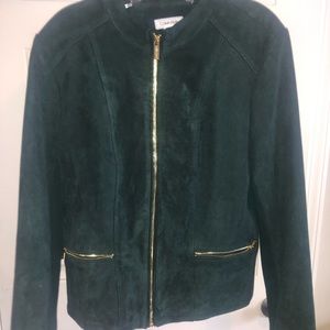 Velvet green Calvin Klein jacket